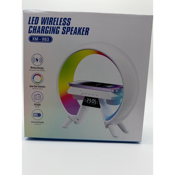 Other - LED Wireless Charging Speaker 15 W White 0107